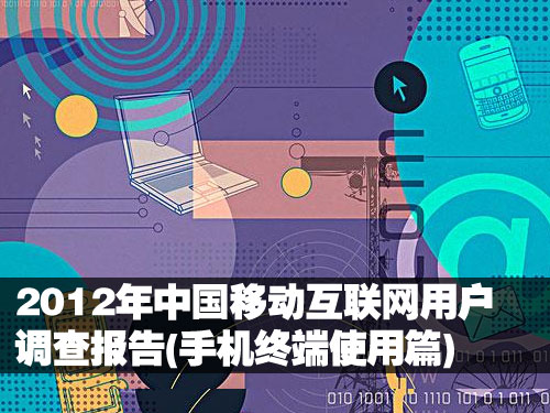 2012年中国移动互联网用户调查研究报告(一) 